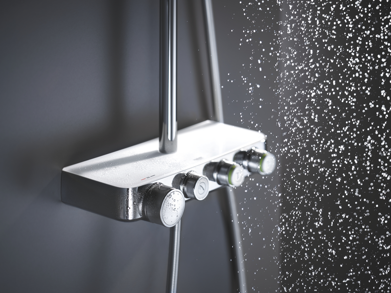 Grohe Euphoria SmartControl System 310 Cube Duo zestaw prysznicowy ścienny termostatyczny z deszczownicą chrom/biały 26508LS0