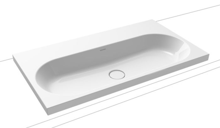 Kaldewei Centro umywalka 90x50 cm nablatowa prostokątna model 3056 biała 902906003001