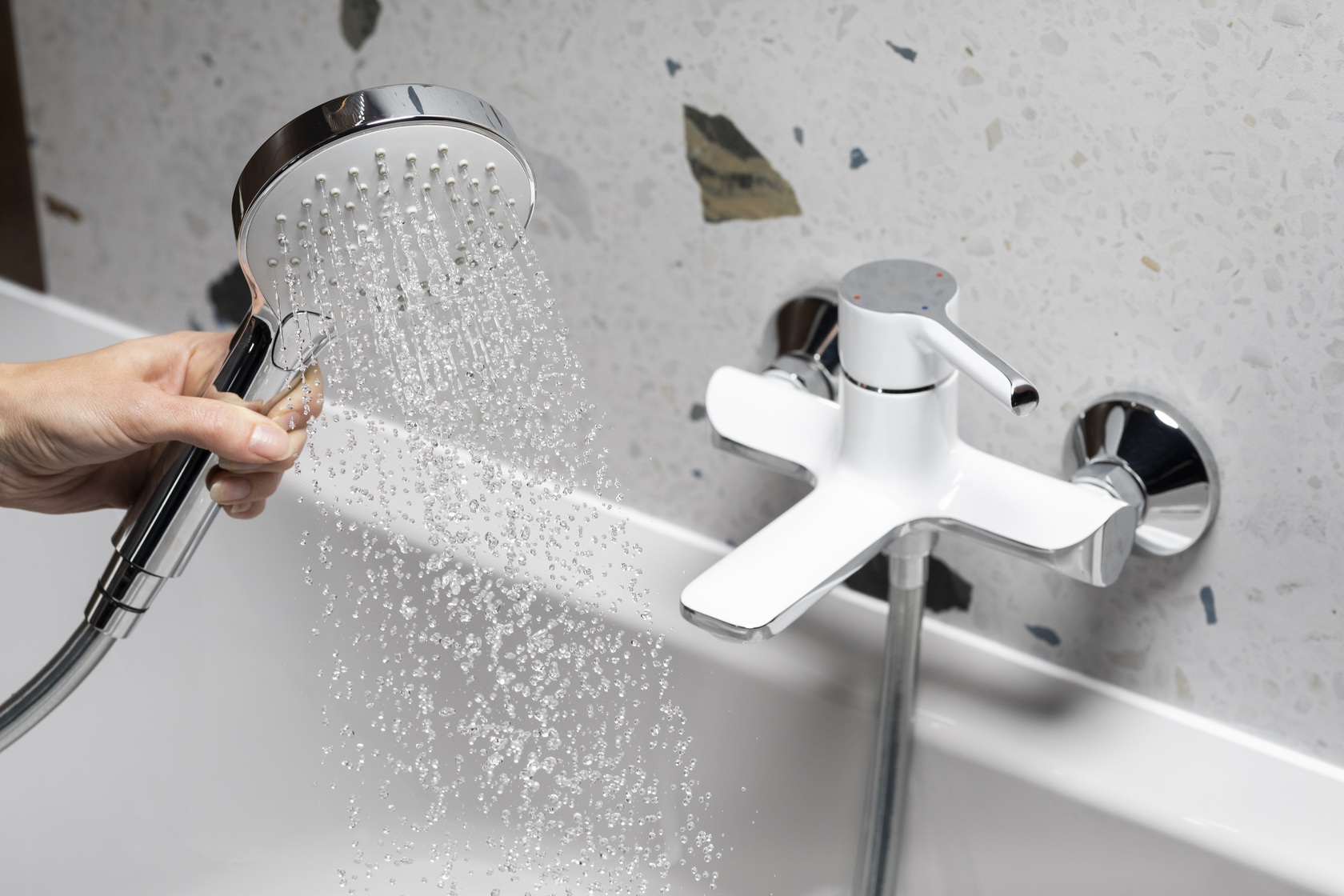 KFA Armatura Angelit słuchawka prysznicowa chrom/biały 842-071-40