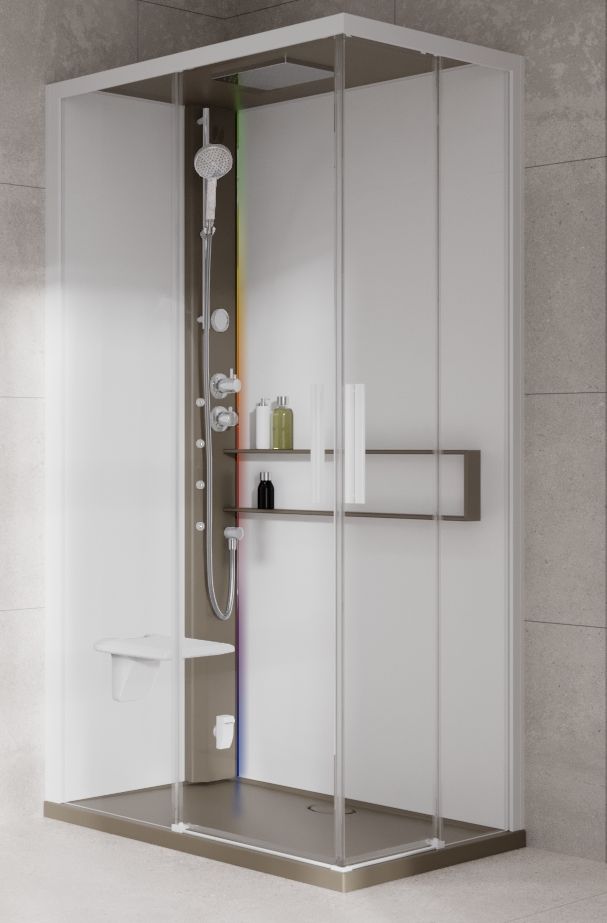 Novellini Glax 2 2.0 A kabina z hydromasażem 90x70 cm lewa parowa z brodzikiem corda G22A9070ST5-1TU