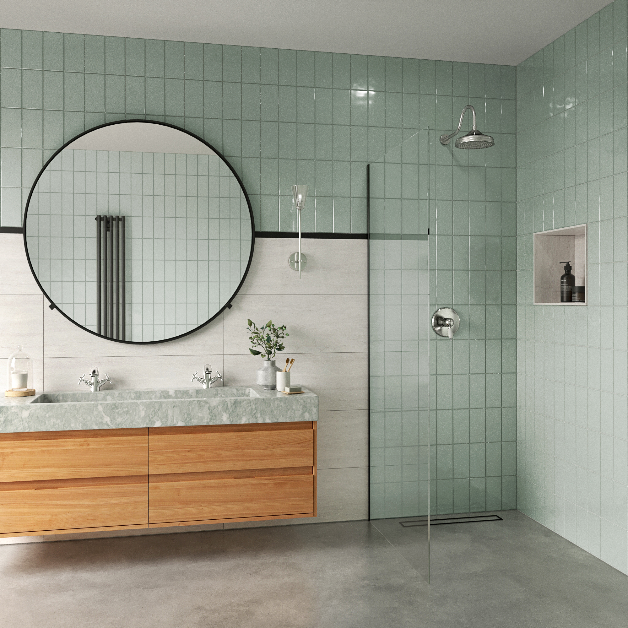 FDesign Lacrima zestaw prysznicowy podtynkowy z deszczownicą chrom FD1-LRA-7PASET2-11