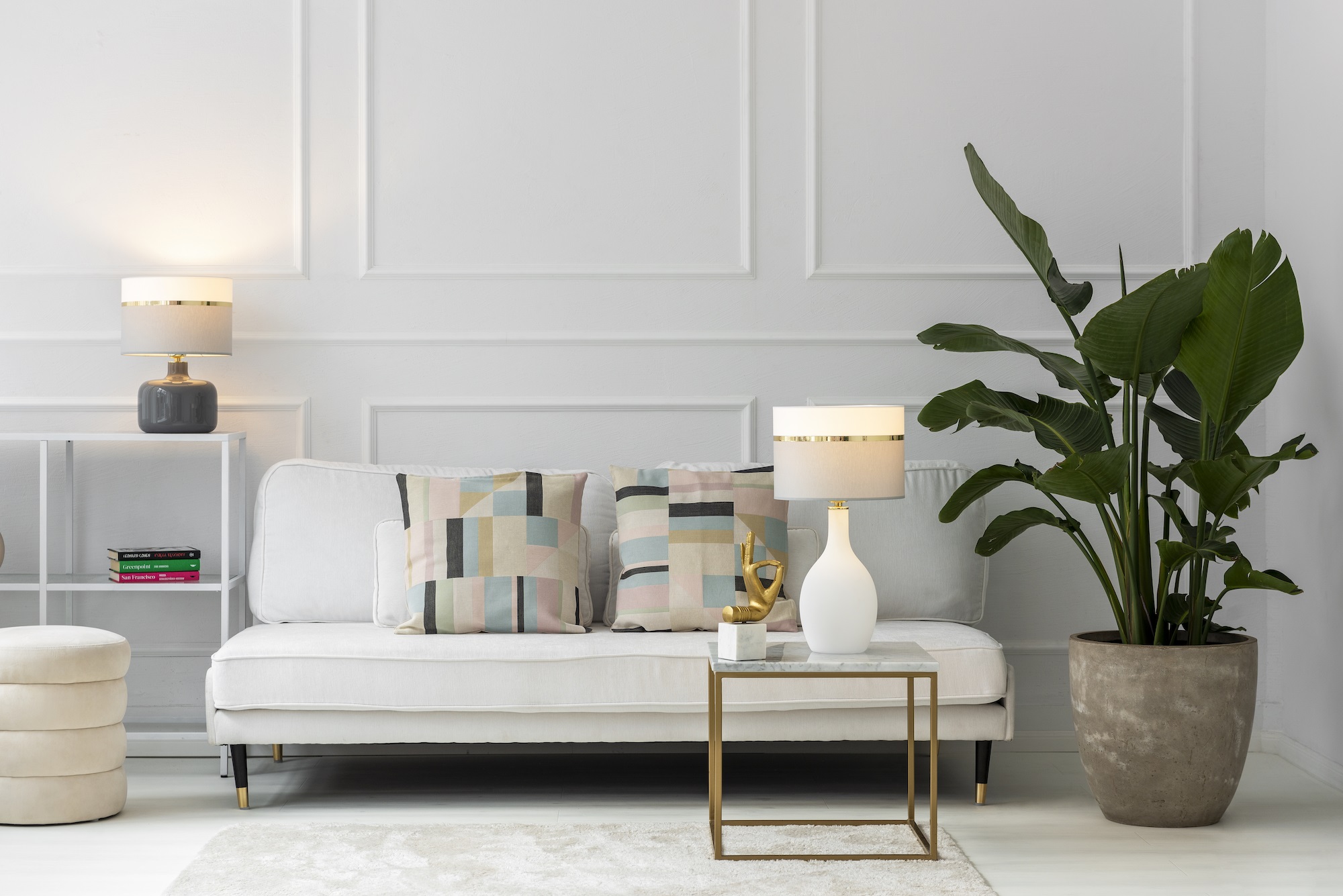 Argon Beja lampa stołowa 1x15W biały/szary 4359