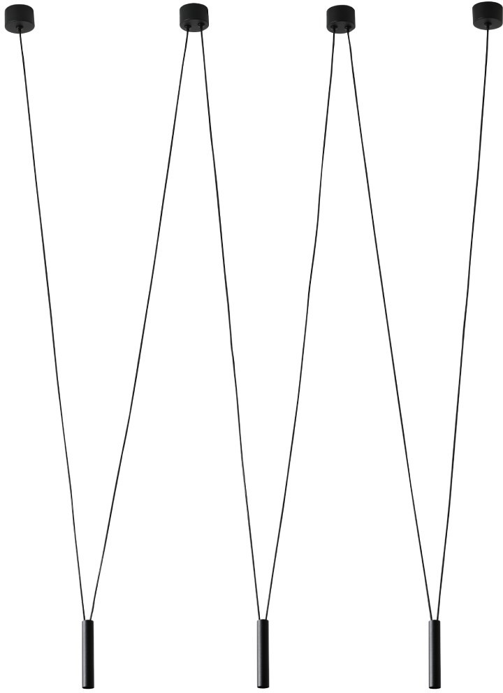 Open Design Viva III Nero lampa wisząca 3x3,5W LED czarna OR84320