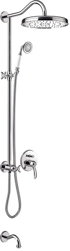 Tres Monoclasic zestaw prysznicowy podtynkowy z deszczownicą chrom 242.180.06