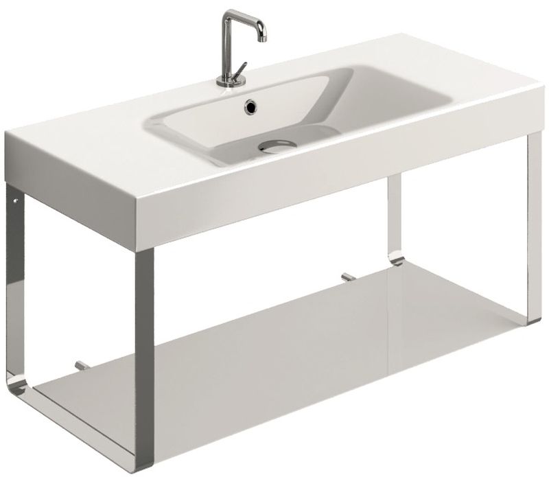 Kerasan Cento stelaż wiszący do umywalki z półką chrom 9153K1