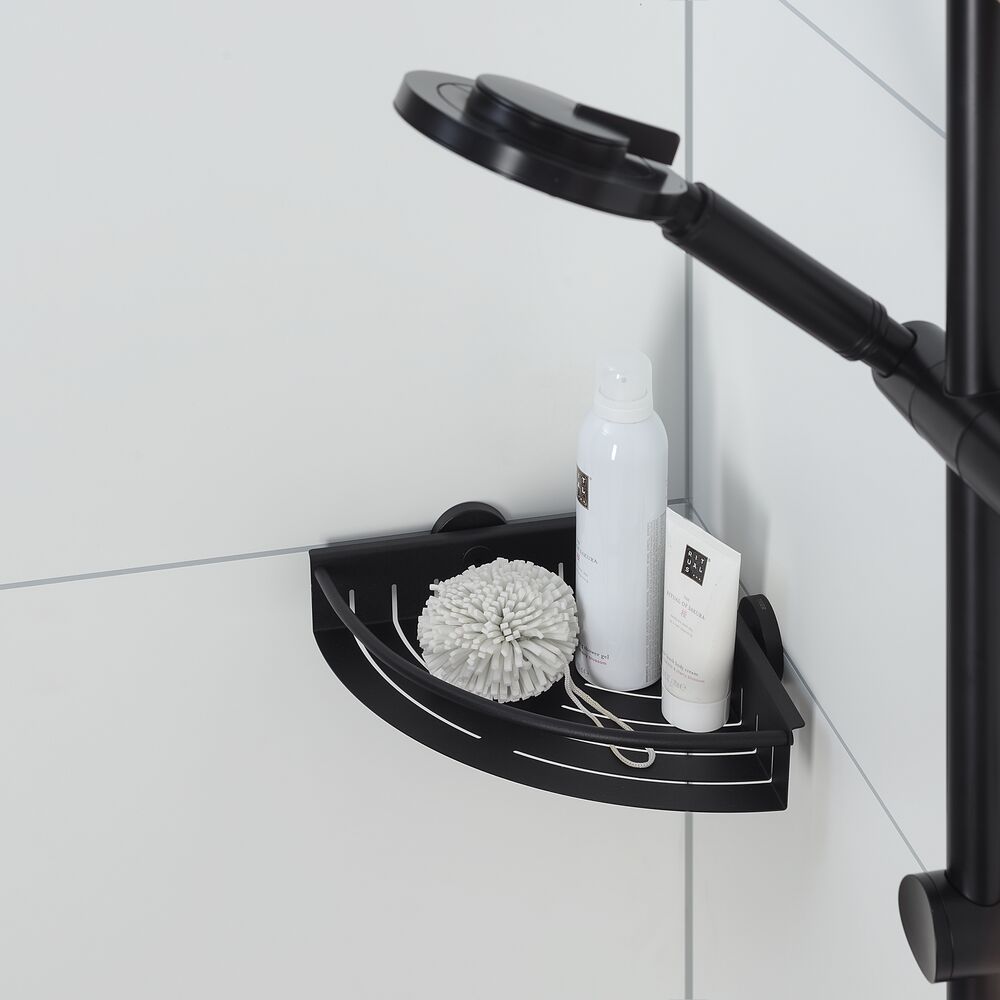 Tiger Boston koszyk prysznicowy narożny czarny mat 304730746