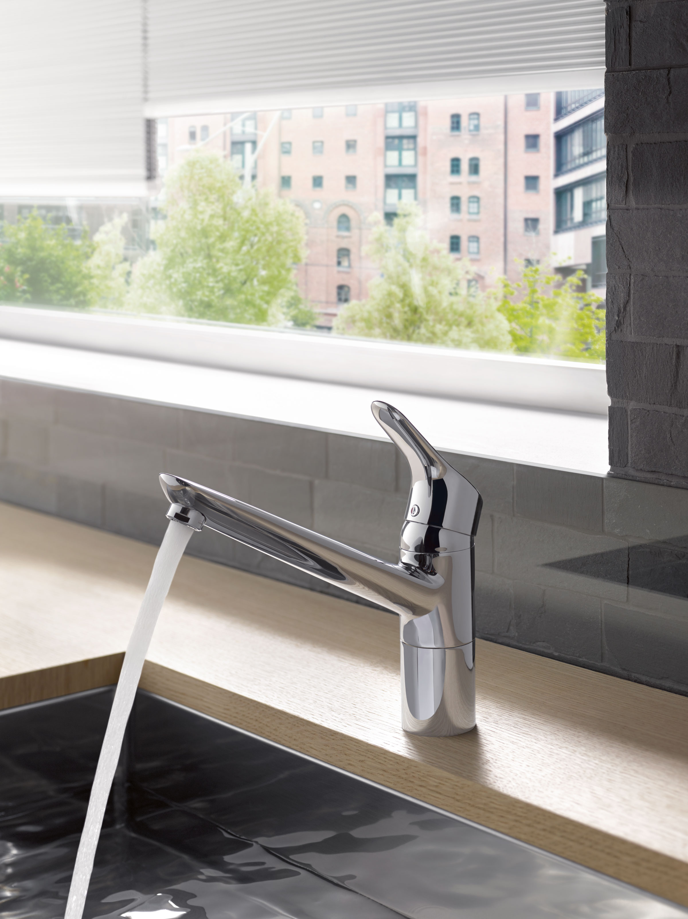 Kludi Objekta bateria kuchenna stojąca chrom 325750575