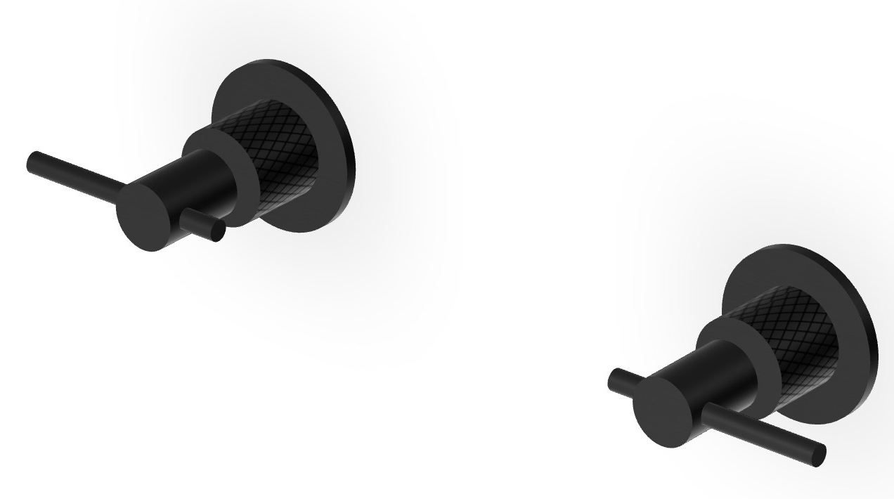 Zucchetti Helm bateria prysznicowa podtynkowa czarny szczotkowany/radełkowanie ukośne ZHL738.XP81G3