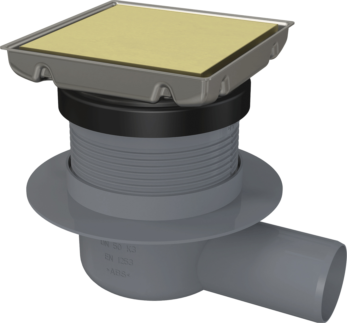 Deante odpływ prysznicowy 13 cm złoty szczotkowany KOS_R01D