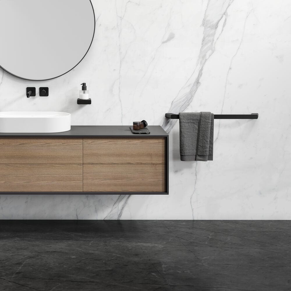 Geesa Shift wieszak na ręcznik 50 cm czarny 919907-06-45