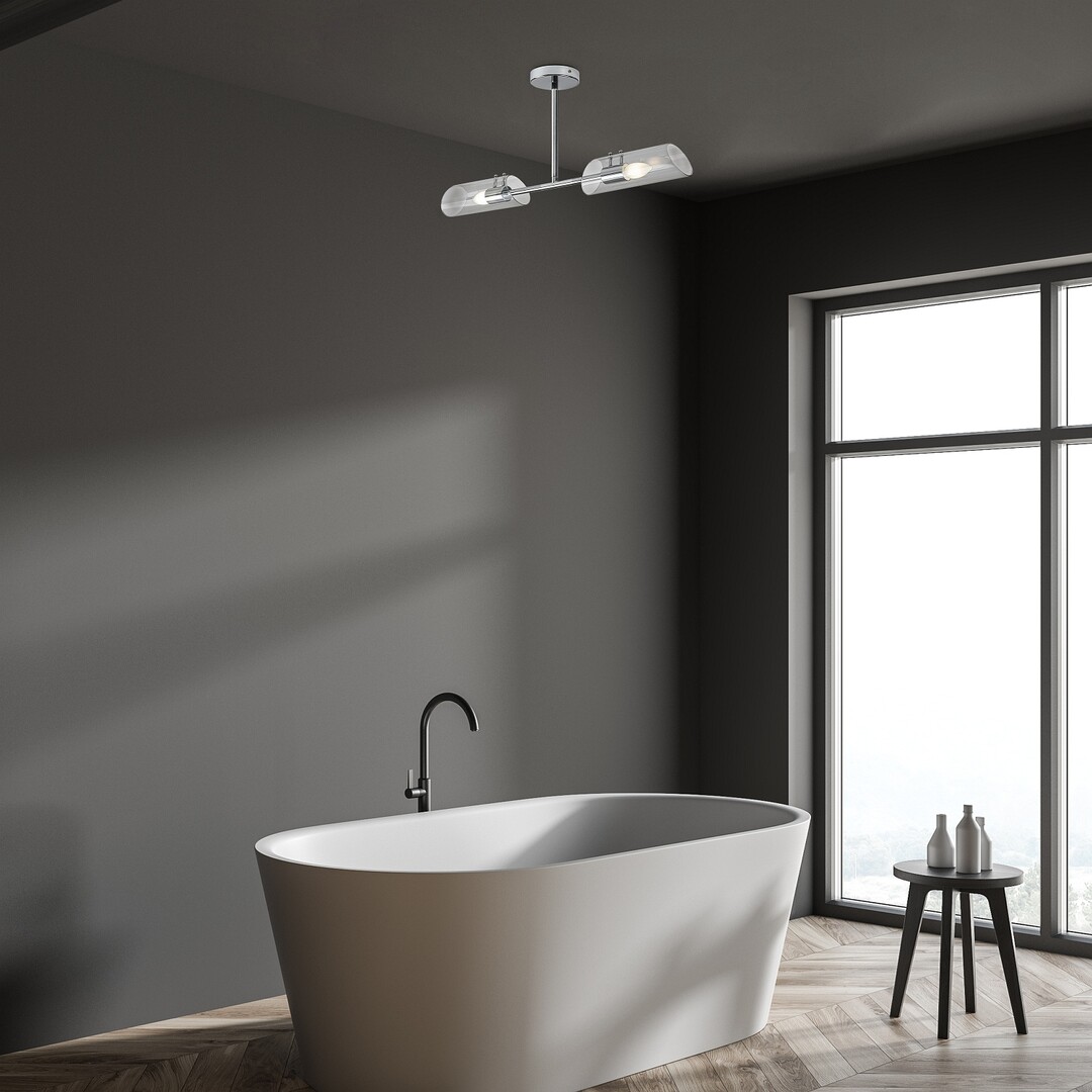 Rabalux Teodoro lampa podsufitowa 2x12 W chrom-przezroczysta 75030 - Wysyłka w 24h