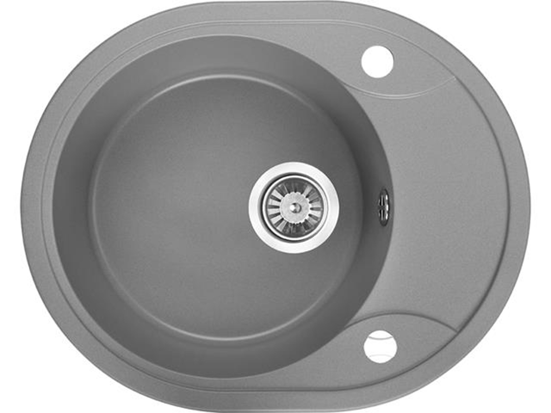 Laveo Dafne zlewozmywak granitowy 58x47 cm szary/grafitowy/onyx SBD583T