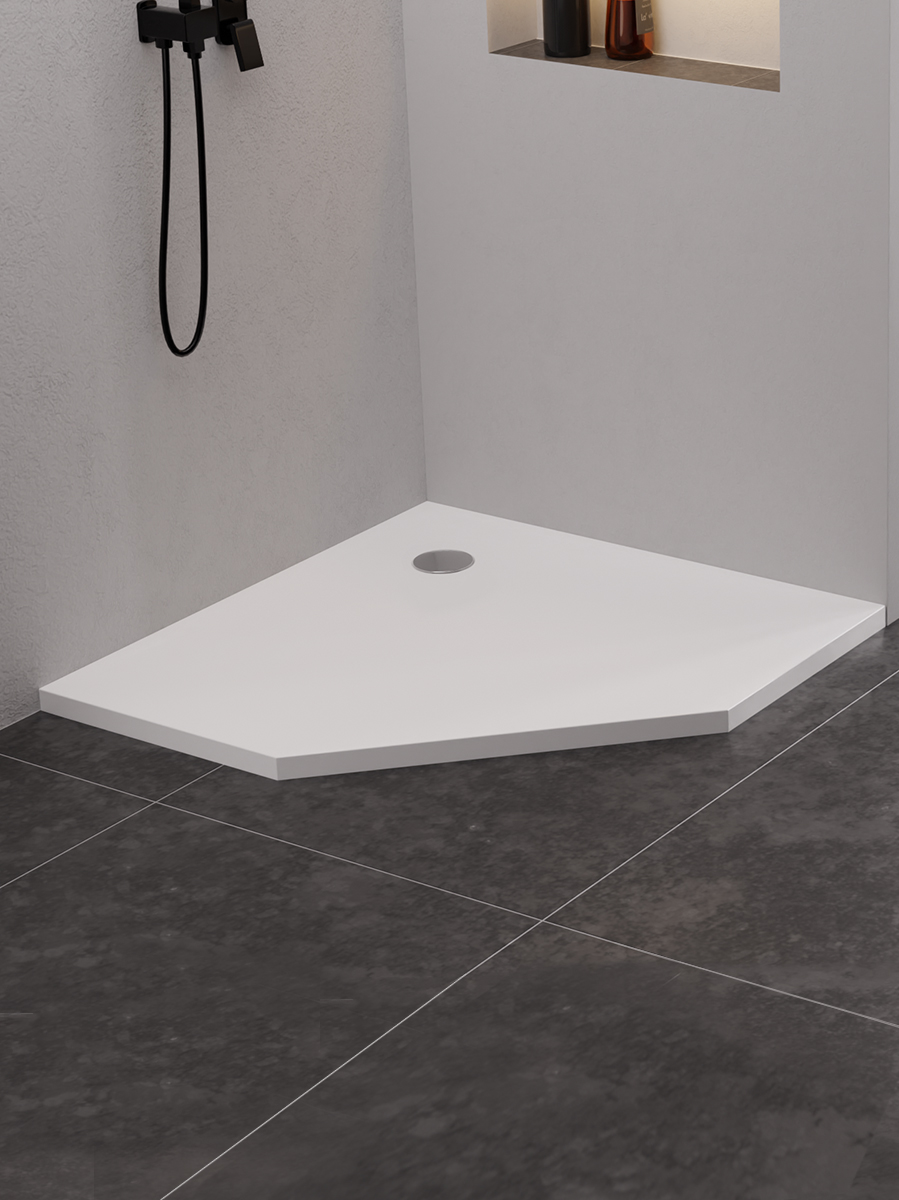 New Trendy Nex brodzik pięciokątny 90x90 cm biały B-0452