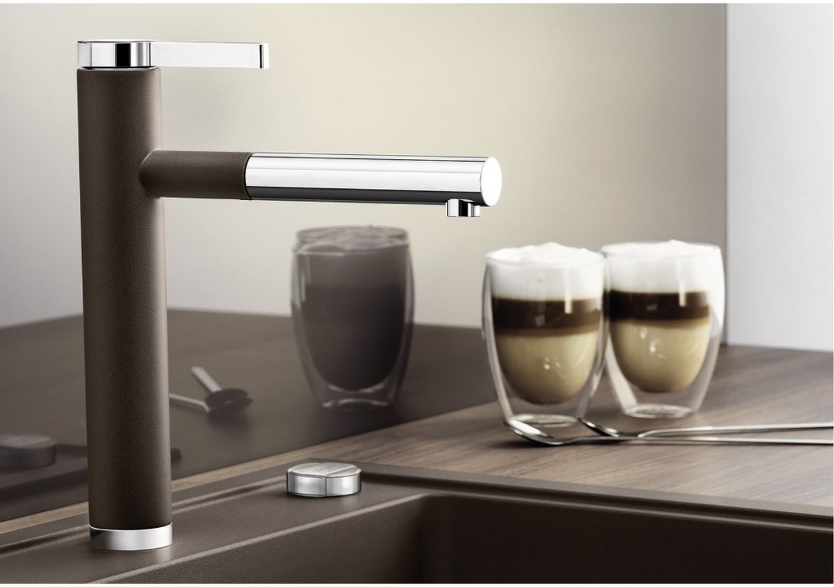 Blanco Linees-S bateria kuchenna stojąca Silgranit antracyt/chrom 518438