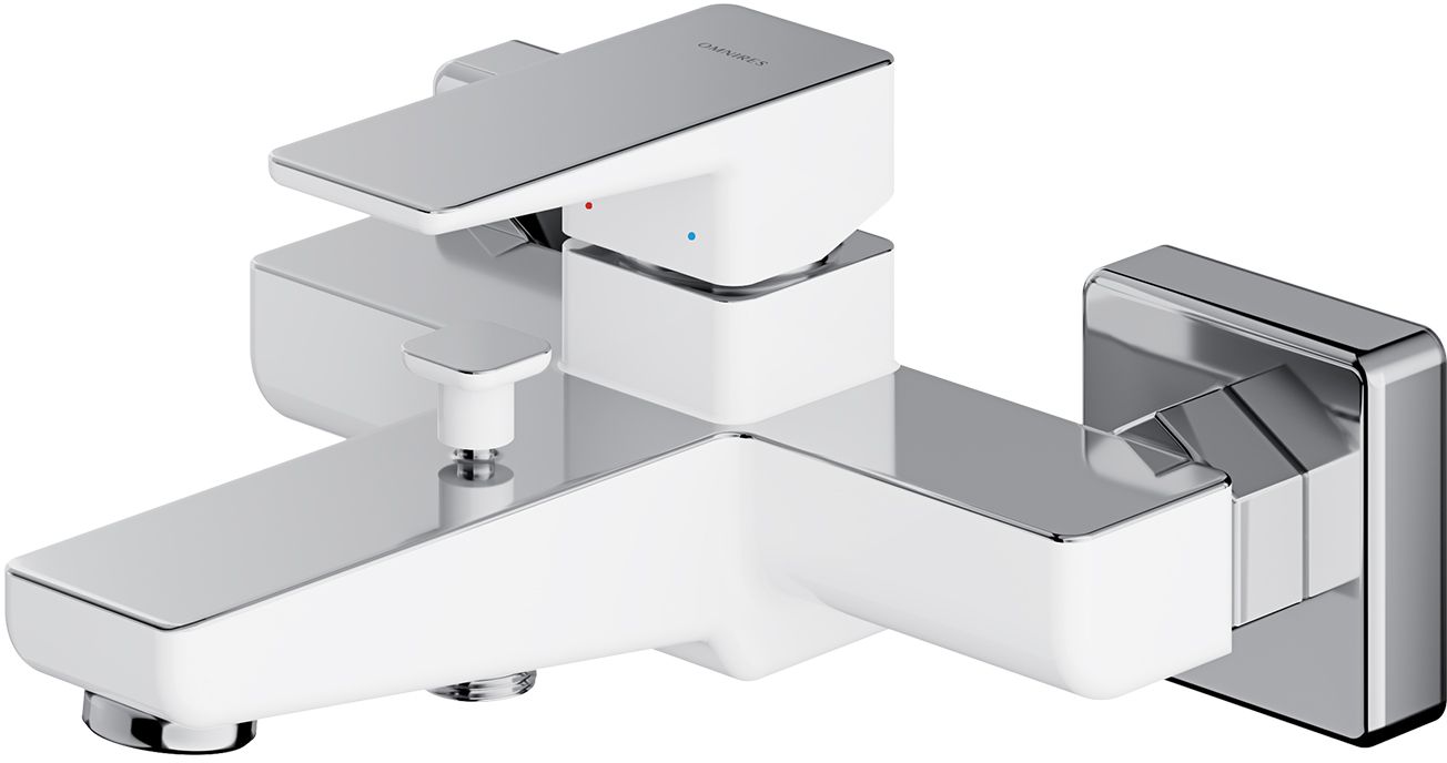 Omnires Parma bateria wannowo-prysznicowa chrom/biały PM7430CRB