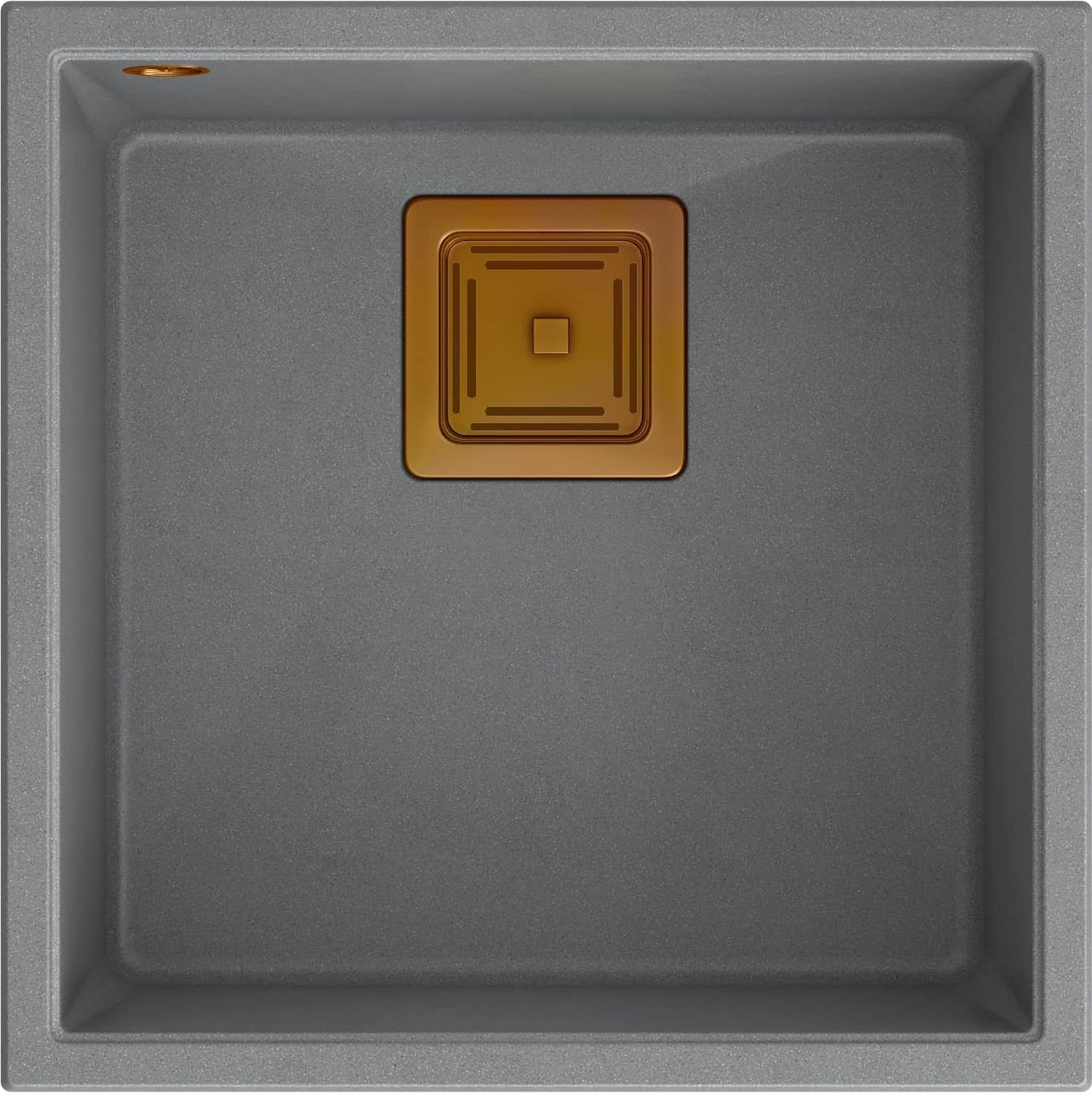 Quadron David 40 zlewozmywak 42x42 cm GraniteQ silver stone/miedziany HQD4242U5-C1