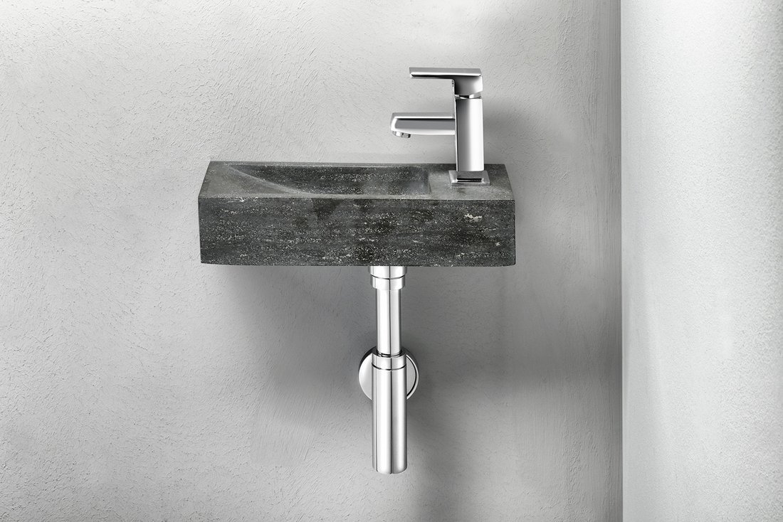 Sapho Blok umywalka 38x14 cm ścienna prostokątna antracyt 2401-31