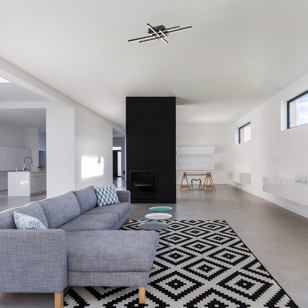 Rabalux Casimir lampa podsufitowa 4x35W LED czarny mat/biały 5268