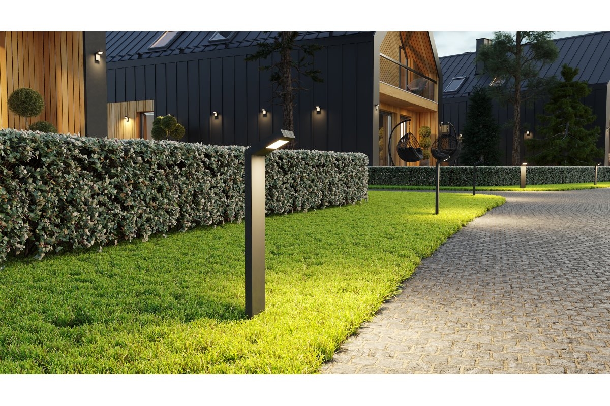 GTV London lampa stojąca zewnętrzna 1x10 W czarna LD-LON10W58P-10