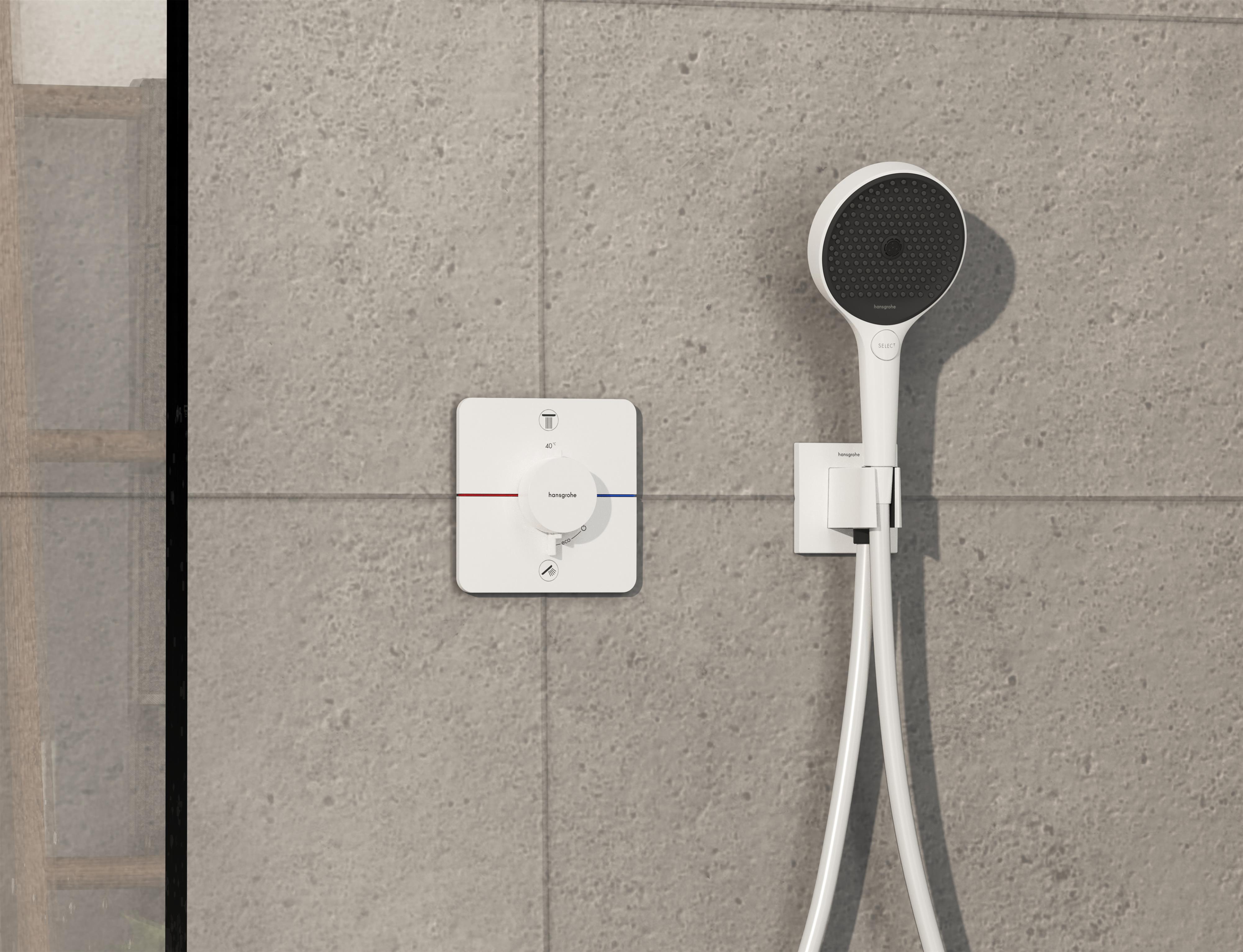 Hansgrohe ShowerSelect Comfort Q bateria wannowo-prysznicowa podtynkowa termostatyczna biały mat 15583700