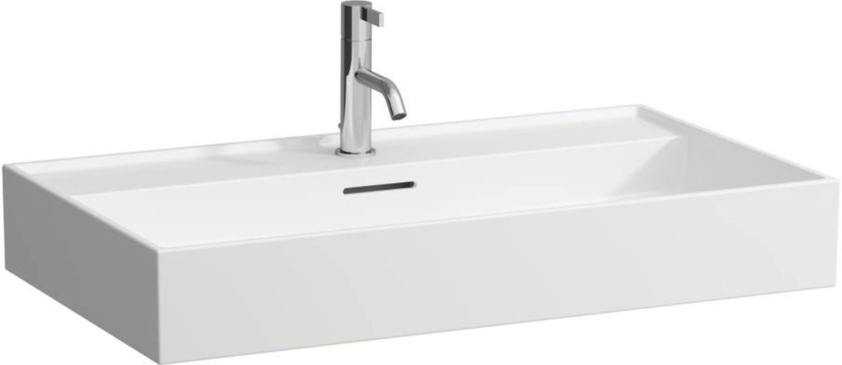 Laufen Kartell umywalka 80x46 cm prostokątna ścienna-meblowa biała H8103367571041