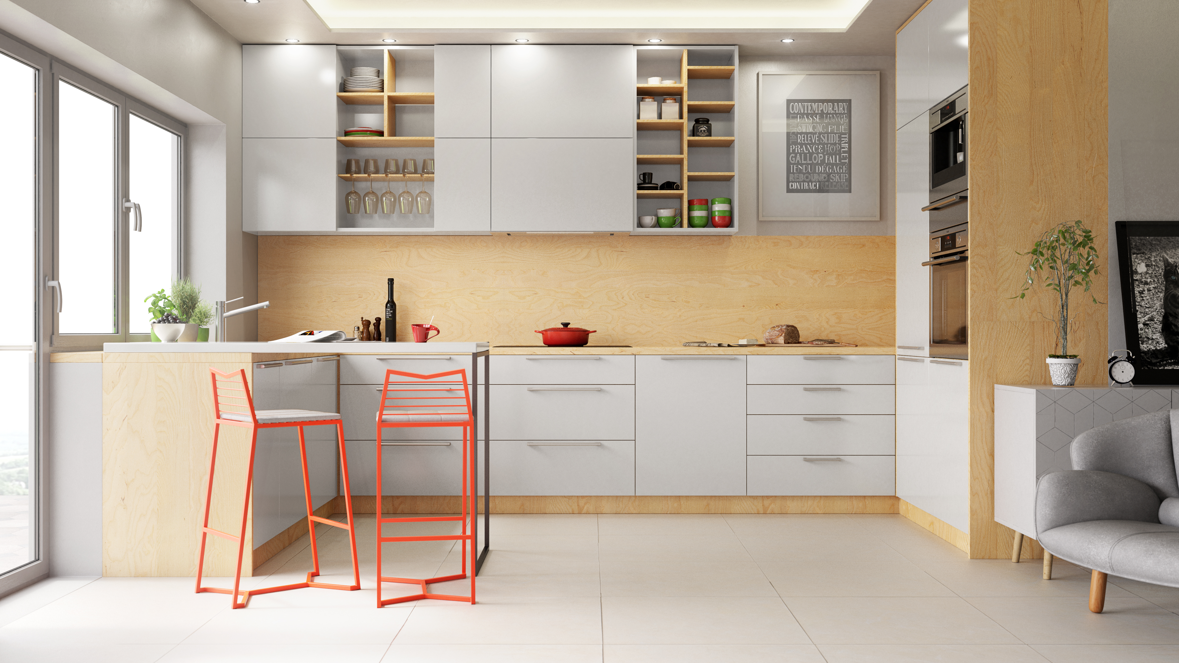 Globalo Design Silentio okap kuchenny 79,6 cm podszafkowy biały SILENTIO_80_2_WHITE