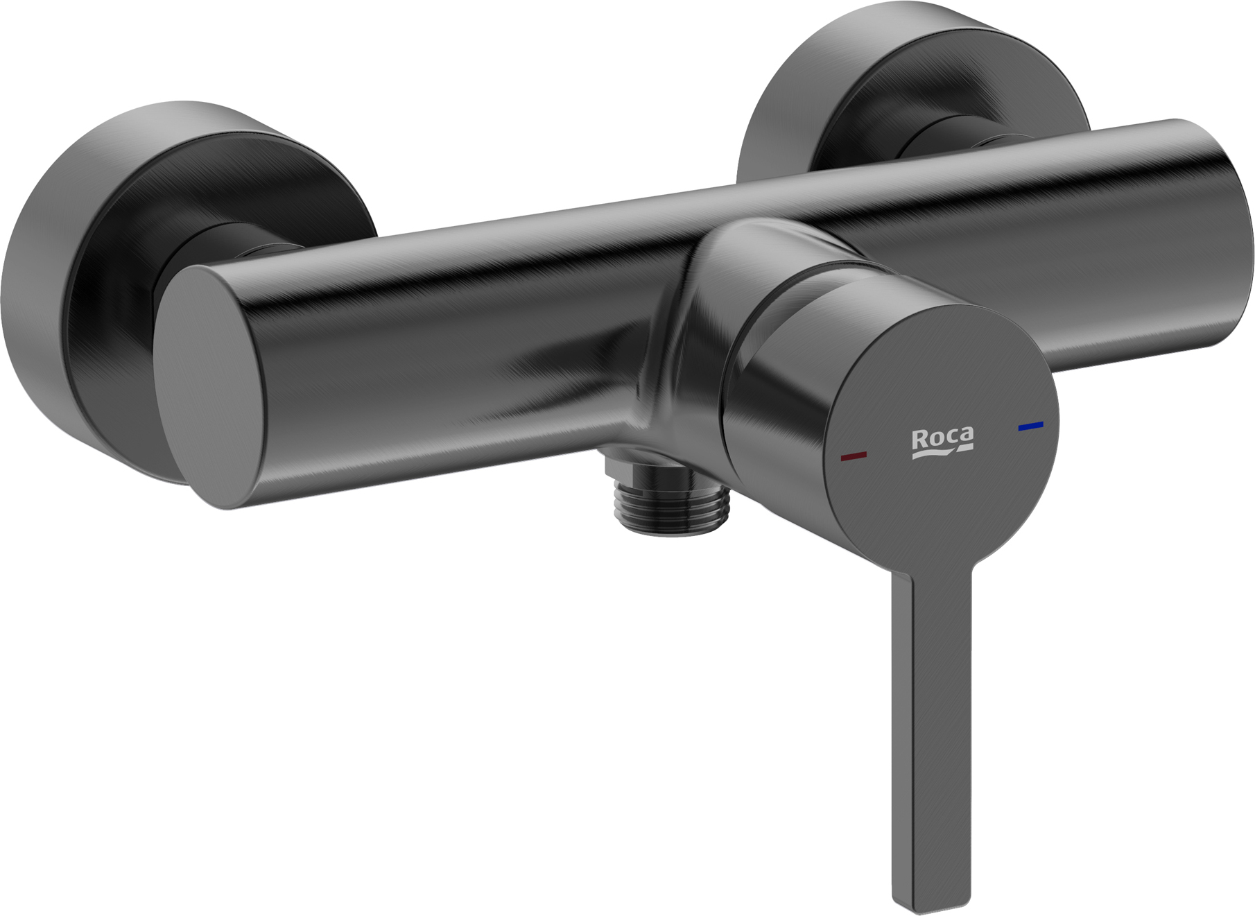 Roca Naia Black bateria prysznicowa ścienna czarna A5A2196NM0