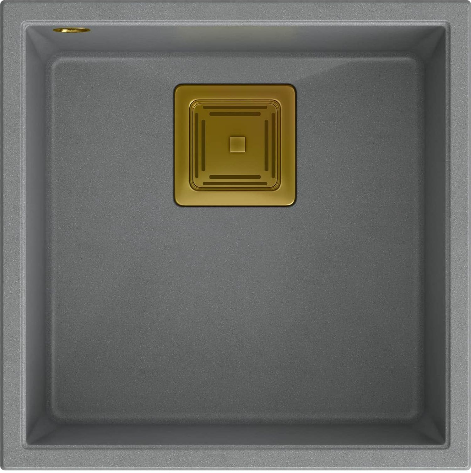 Quadron David 40 zlewozmywak 42x42 cm GraniteQ silver stone/złoty HQD4242U5-G1