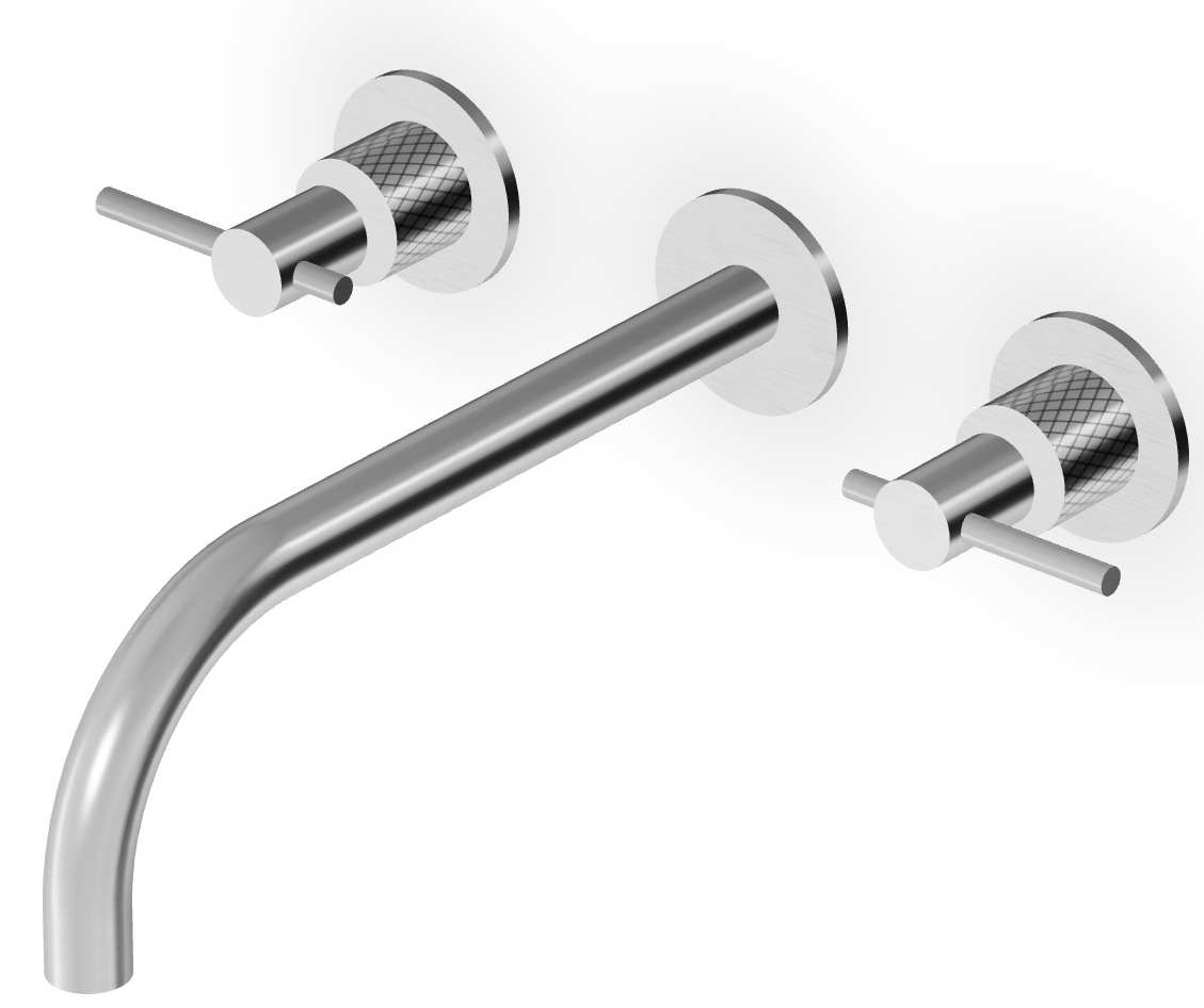 Zucchetti Helm bateria umywalkowa podtynkowa stal nierdzewna szczotkowana/radełkowanie ukośne ZHL761.XG3