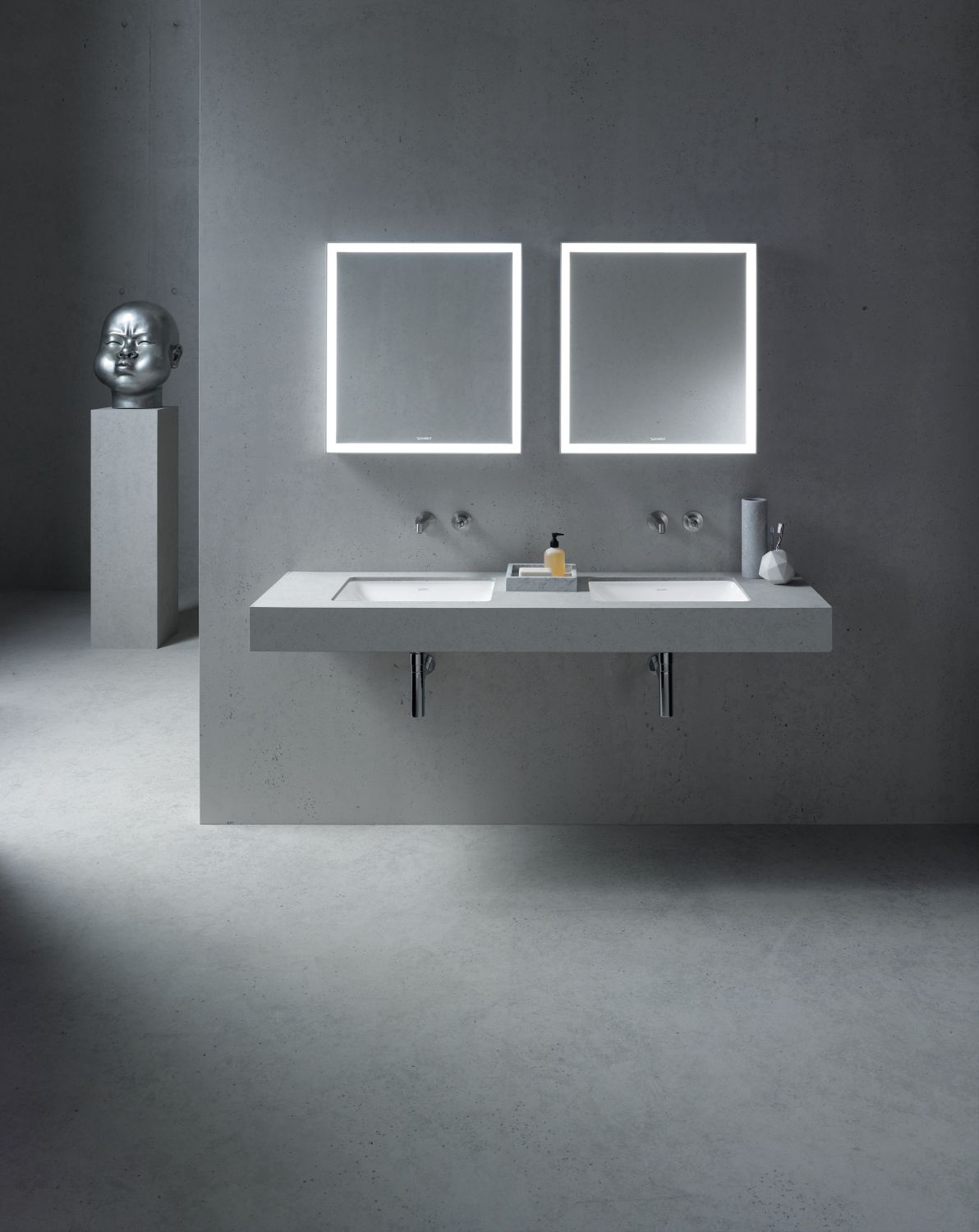 Duravit L-Cube lustro 65x70 cm z oświetleniem LED biały mat LC738000000