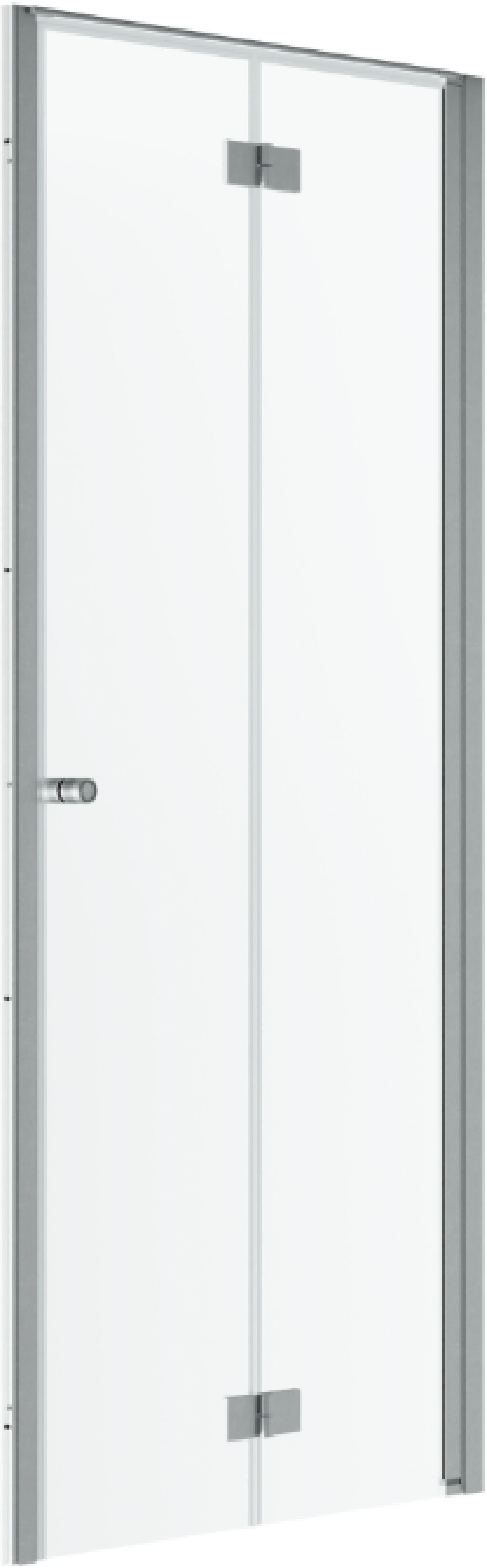 Radaway Nes Brushed Nickiel DWB drzwi prysznicowe 90 cm składane nikiel szczotkowany/szkło przezroczyste 10029090-91-01R