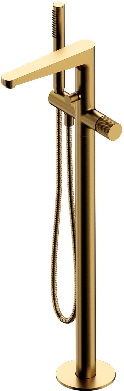 Omnires Contour bateria wannowo-prysznicowa wolnostojąca złoty szczotkowany CT8033GLB