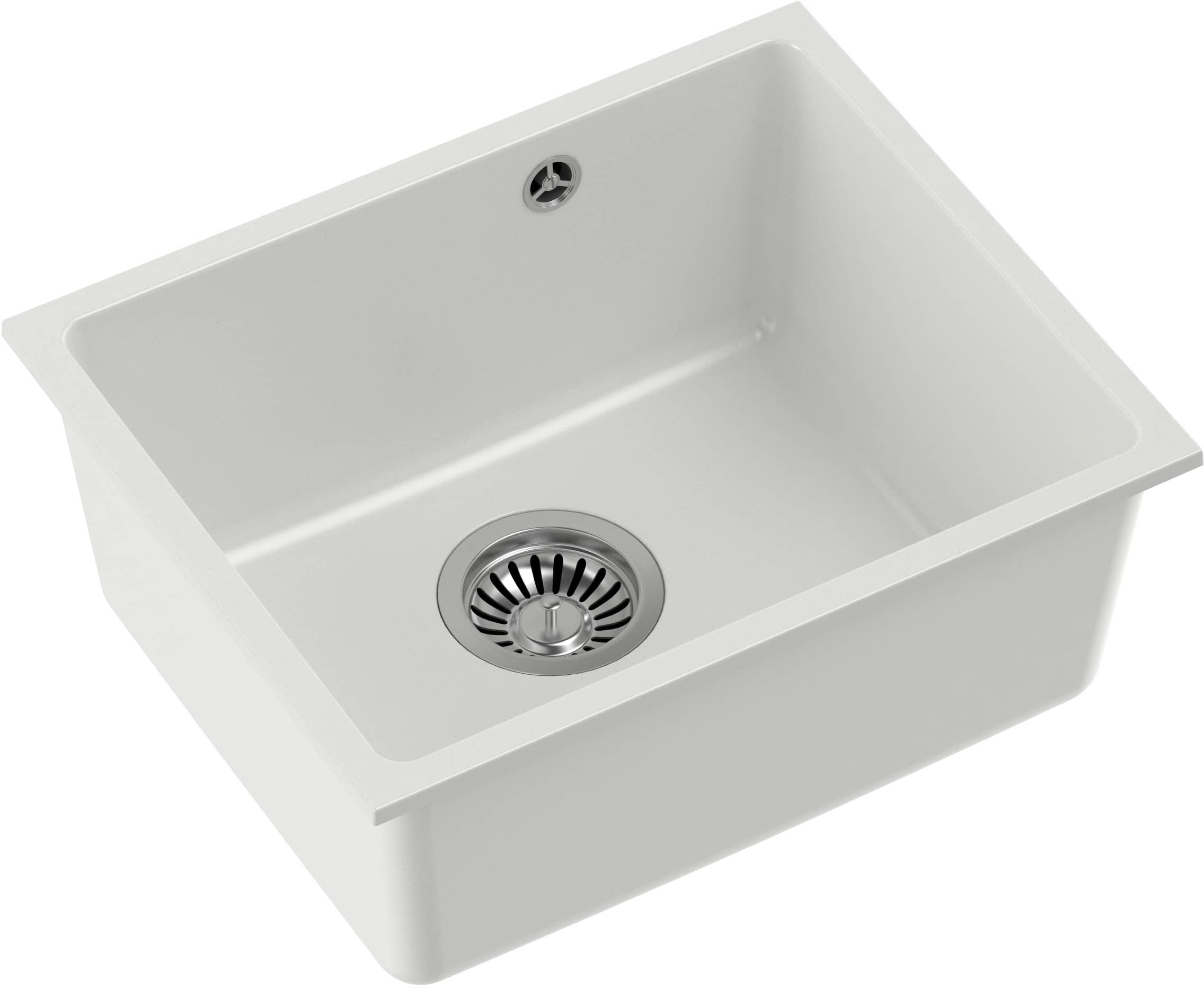 Quadron Alec 40 zlewozmywak 46x37,5 cm GraniteQ snow white HQA4640BIK