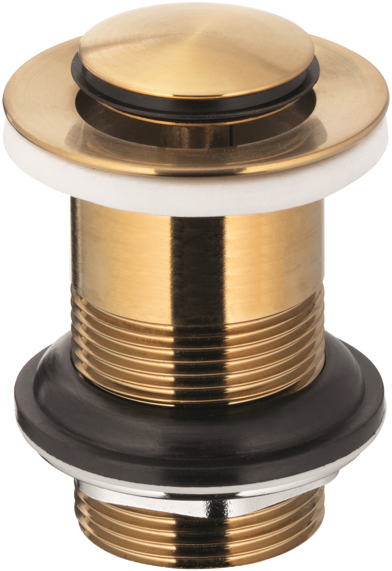 KFA Armatura korek umywalkowy klik-klak bez przelewu mały złoty szczotkowany 660-353-31