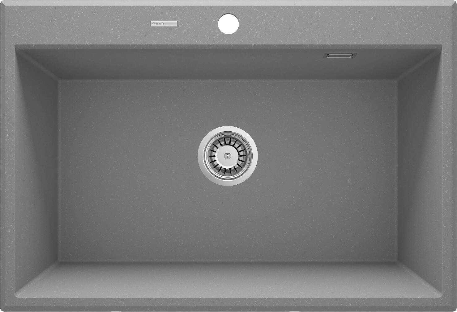 Deante Eridan zlewozmywak granitowy 70x52 cm szary metalik ZQES103
