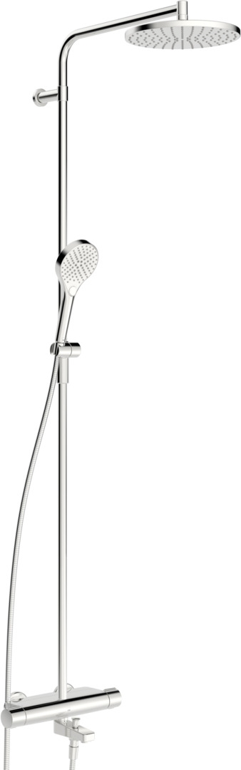 Oras Optima Style zestaw wannowo-prysznicowy ścienny termostatyczny z deszczownicą chrom 7193NU