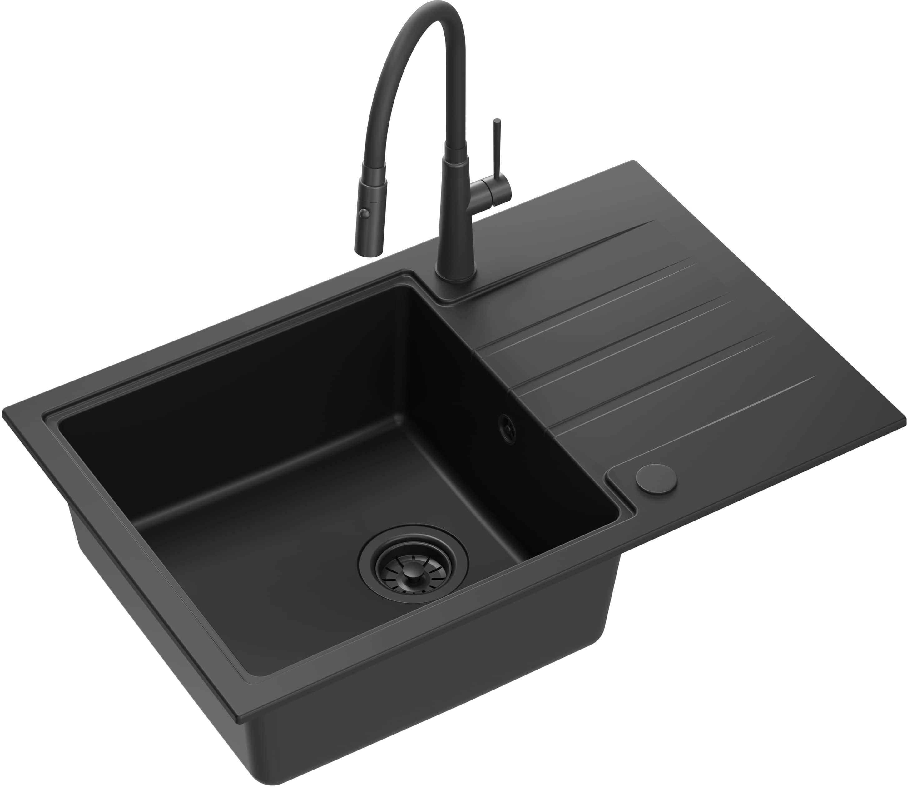 Quadron Peter zlewozmywak z baterią czarny HCQP7850BLMPC_3922505BLM