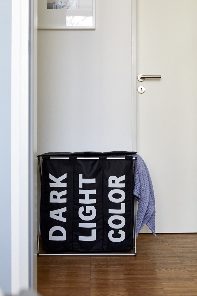 Wenko Trio kosz na pranie 118 l składany czarny 62090100 - Wysyłka w 24h