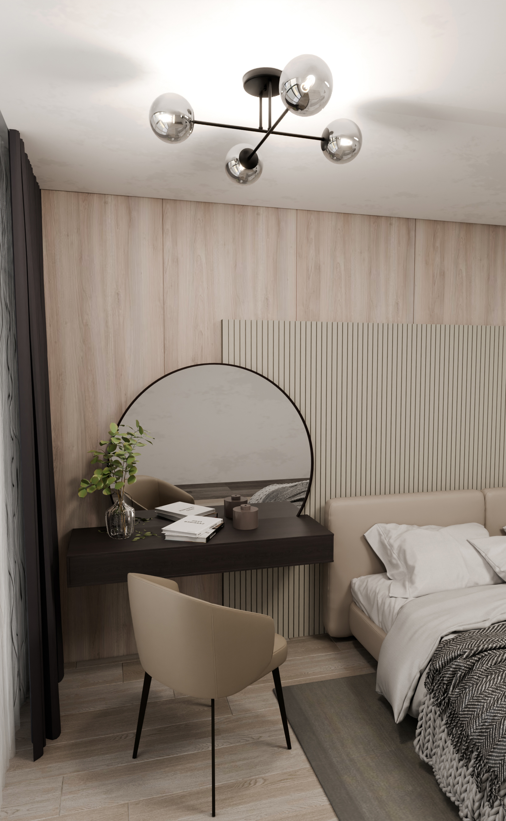 Emibig Roma lampa podsufitowa 4x10 W czarny/szkło grafitowe 1245/4