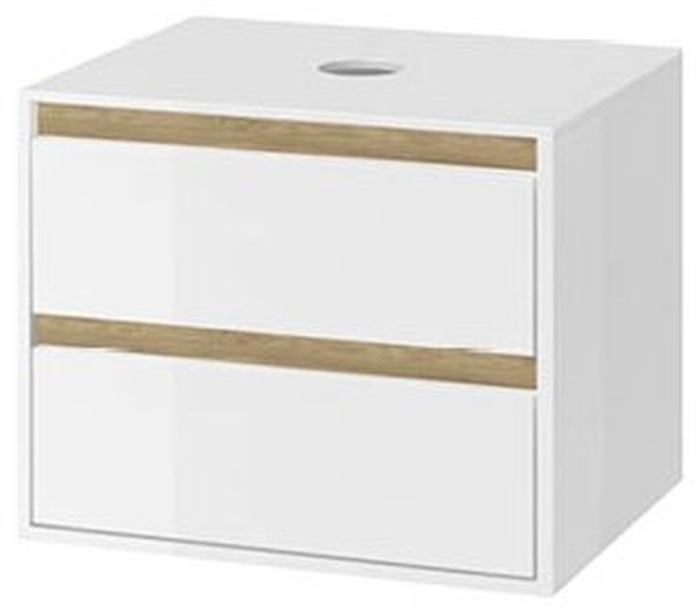 Excellent Tuto szafka 60 cm podumywalkowa wisząca biały połysk/dąb MLEX.0104.600.WHBL