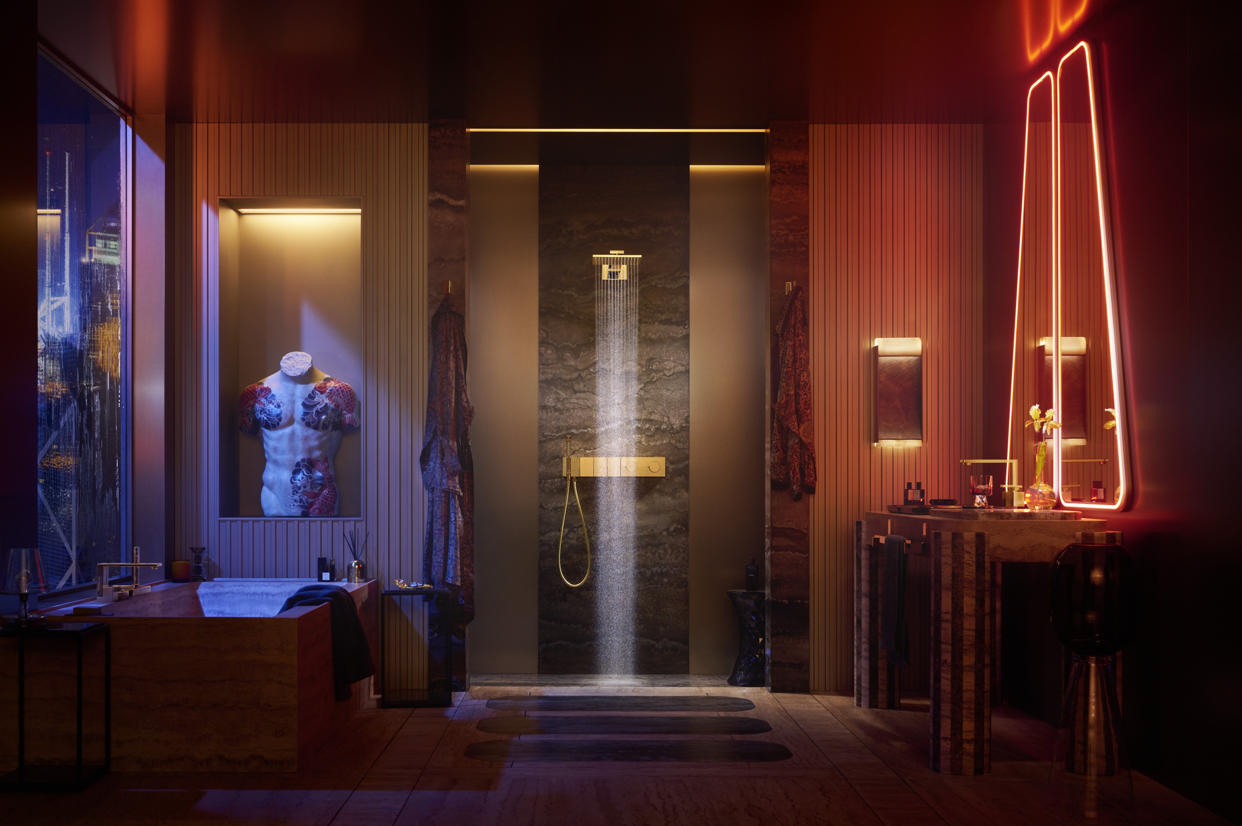 Axor Universal Rectangular wieszak na ręcznik złoty optyczny polerowany 42611990