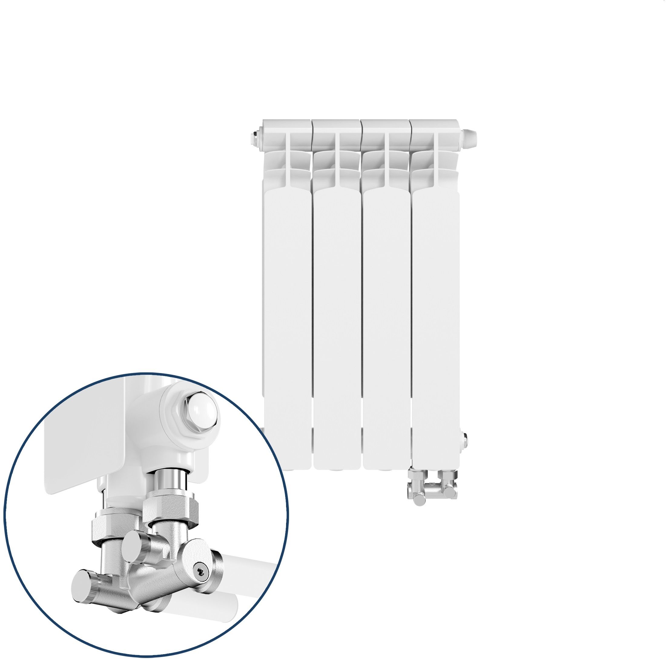 KFA Armatura G500F/D/4 grzejnik pokojowy 57,2x32,2 cm podłączenie dolne biały 789-041-44
