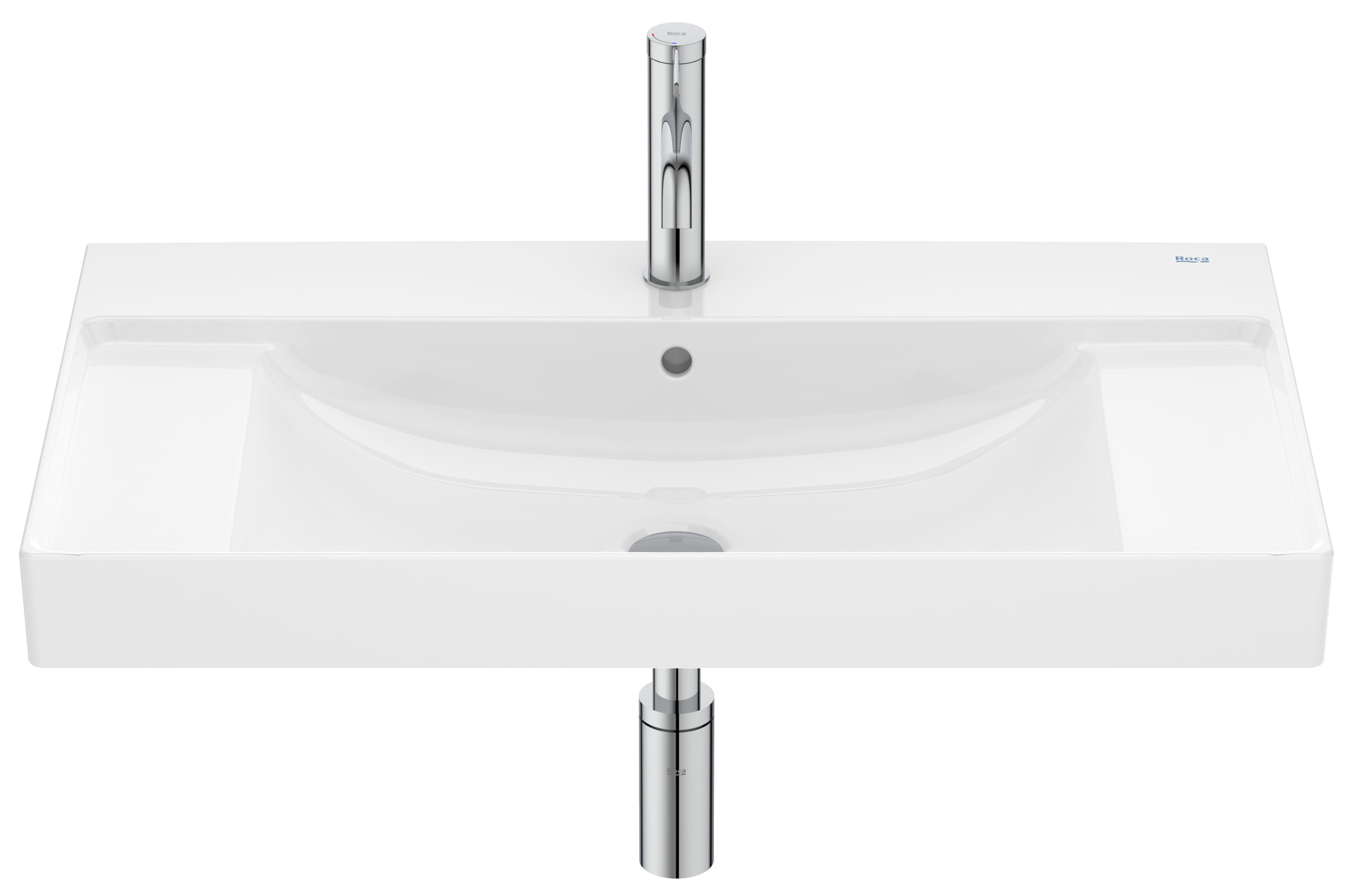 Roca Ona umywalka 80x46 cm prostokątna ścienna biała A32768HS00 - Wysyłka w 24h