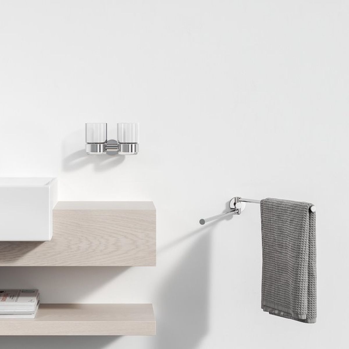 Geesa Nemox Chrome wieszak na ręcznik 40,5 cm podwójny chrom 916505-02