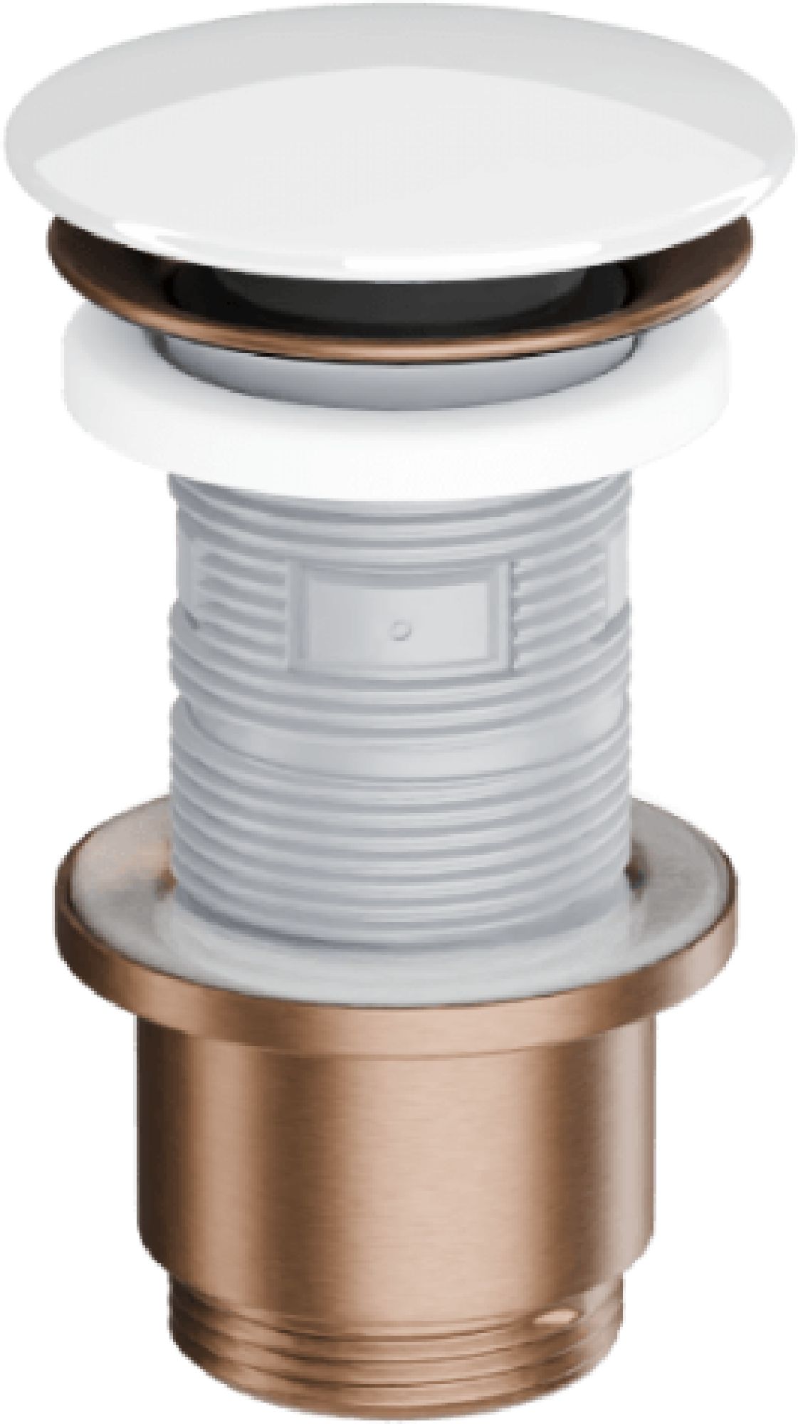 Excellent Design korek do umywalki miedź szczotkowana/biały połysk ARIN.1485.K.01.WHCB