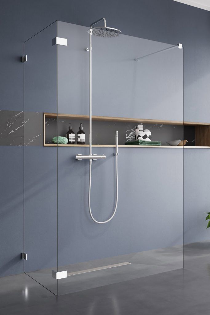 Radaway Euphoria VI W6 Walk-In ścianka prysznicowa 80 cm frontowa chrom/szkło przezroczyste 383170-01-01