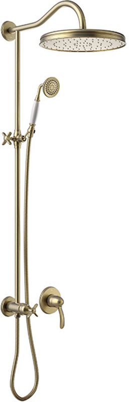 Tres Monoclasic zestaw prysznicowy podtynkowy z deszczownicą stary mosiądz 242.177.03.LV