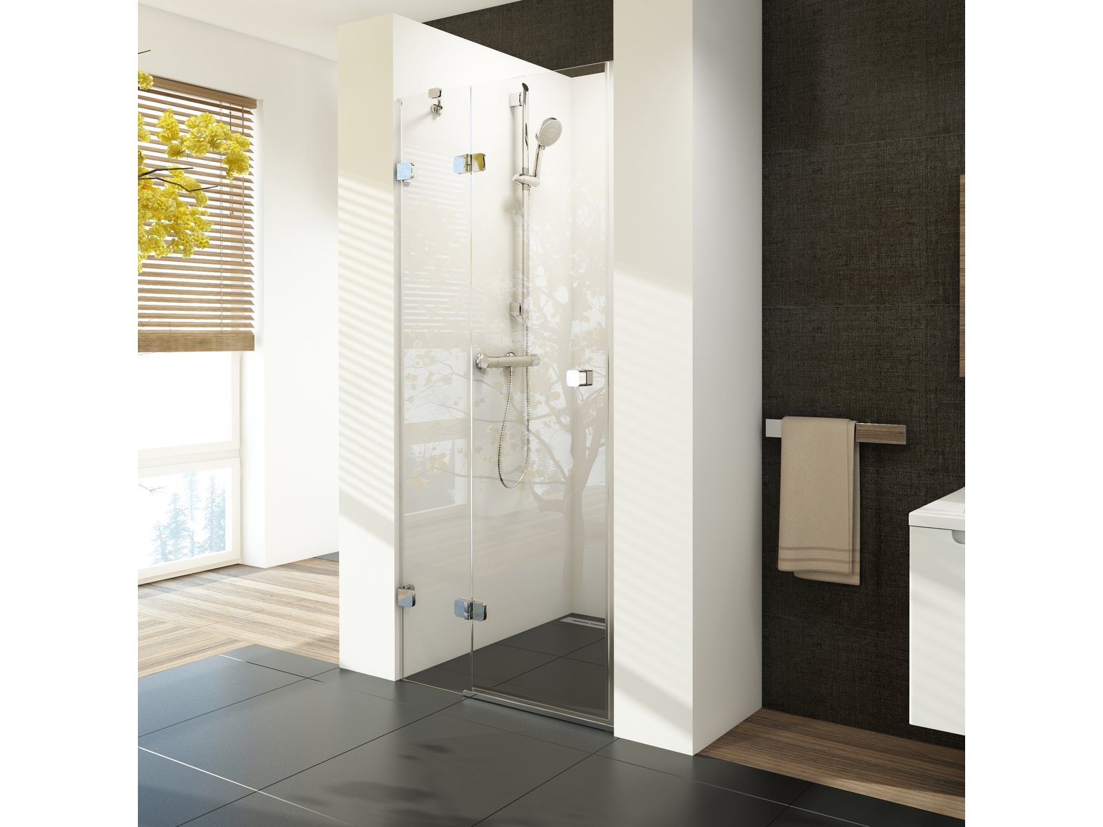 Ravak Brillant zestaw B SET BSD2-L 80,90 chrom do drzwi D01000A084