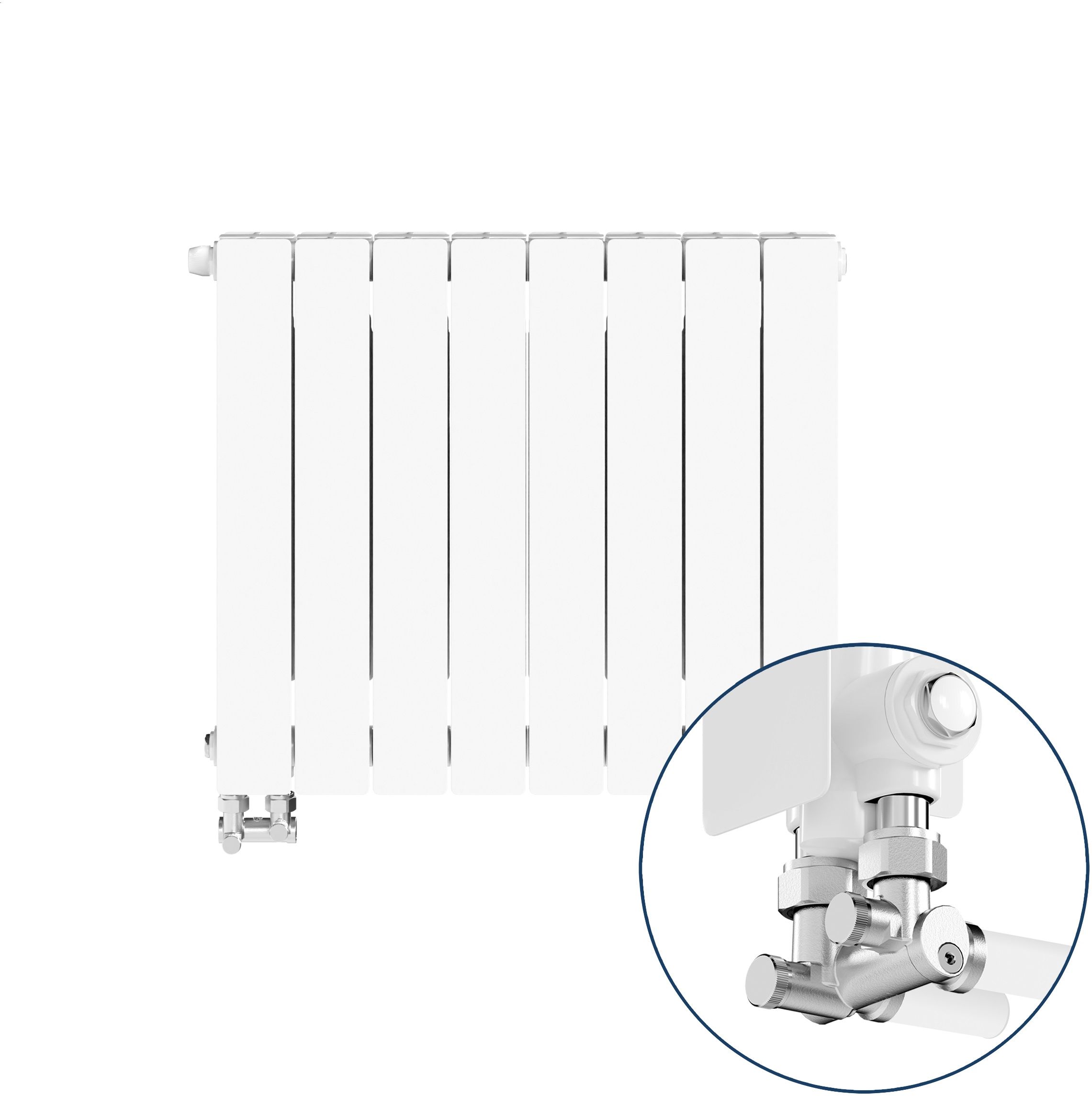 KFA Armatura ADR500 grzejnik pokojowy 57x70,4 cm podłączenie dolne biały 763-083-44