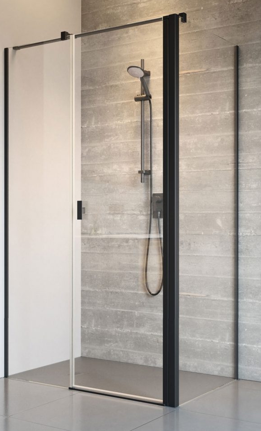 Radaway Nes Black S2 ścianka prysznicowa 75 cm boczna czarny mat/szkło przezroczyste 10040075-54-01 - Wysyłka w 24h